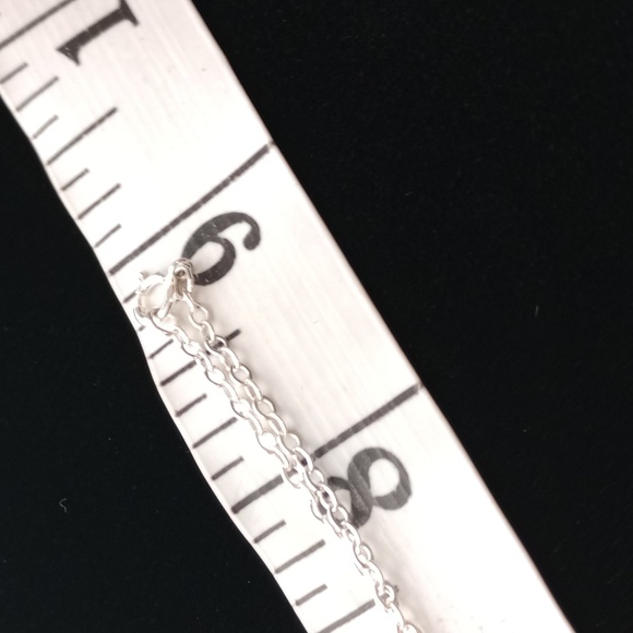 Sterling Silver Stamped Cross Pendant Necklace Signed - Picture 9 of 13